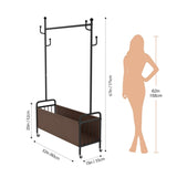 ZUN 1pc, Clothes Rack with Wheels, Rolling Clothing Rack for Hanging Clothes, Heavy Duty Clothes 88942830