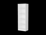 White 5-Shelf Slim Bookcase B062P175814
