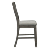 Antique Gray Finish Counter Height 2pc Set Dining Room Furniture Upholstered Seat Wooden B011104516