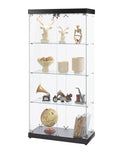 ZUN 4-Tier Glass Display Cabinet, Double Door Glass Cabinet, Four Partitions, Two Locks, Floor Standing 54482700