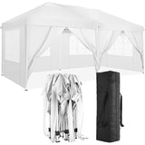 ZUN 10'x20' Folding Canopy with 6 Removable Sidewalls Outdoor Event Shelter UPF 50+ Gazebo Portable W2185P191605