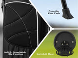 Black Golf Stand Bag 3-Way Dividers Polyester Lightweight with 4 Zipper Pockets for Travel 51325262