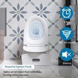 1.1/1.6 GPF Dual Flush One-Piece Toilet, Button on Tank top S-trap 12 inches, Elongated Bowl with W3192P272957