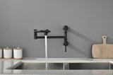 Wall mounted Filler Faucet, Modern Brass Filler Two-Attachment Wall Mount Folding Kitchen W2287P184446