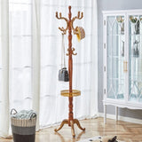 Crabapple Colored Solid Wood Hanger, Modern And Simple Coat And Hat Rack, Resin Stainless Steel W1151P276818