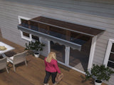79" x 34" Window Awnings Door Entrance Canopy, Aluminum Alloy Bracket, 0.137 Inch Thick Crystal W2205P180075