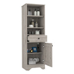 ZUN St. Clair Linen Cabinet, Two Interior Shelves, Two Open Shelves, Single Door B200P188813