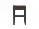 30-inch Bonded Leather Backless Bar Stool , Brown WF530928BRN