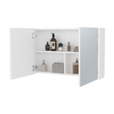 McNary Medicine Cabinet With Included Mirrors And 2 Doors, White B128P237178