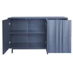 ZUN U_STYLE Wave Pattern Storage Cabinet with 2 Doors and 2 Drawers, Adjustable, Suitable for WF317509AAV