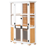 TOPMAX 63'' Height Garden Wood Storage Cabinet Outdoor Tool Storage Shed, N717P233276L