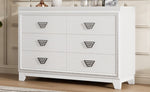 ZUN Elegant Dresser with Metal Handle and Sparkling Shiny Decoration, Storage Cabinet with 6 Drawers for WF531201AAK