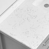 60"x 22" bathroom stone vanity top engineered color undermount ceramic sink and 3 faucet hole W1059P228099