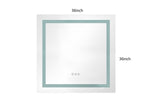 ZUN LED Bathroom Mirror "x " with Front and Backlight, Large Dimmable Wall Mirrors with Anti-Fog, W928P177793