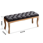 ZUN Upholstered Tufted Bench Ottoman , Dining Bench Bedroom Bench Footrest Stool Accent Bench for W1622114888