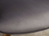 Doarnin Contemporary Silky Velvet Tufted Button Back Accent Chair, Gray T2574P164268