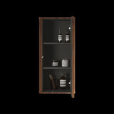 CC0414S305 Striped Walnut Bathroom Floating Side Cabinet, Wall-mounted Storage Cabinet for Small W1865132400
