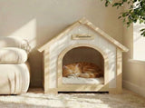 Modern Indoor Wooden Dog House with EVA Cushion Solid Cedar Pet House for Small Dogs & Cats W3799P381058