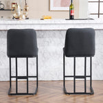 ZUN Set of 2,Modern Upholstered Bar Stool with Button-Tufted Backrest, Counter Height Chair with Sturdy W1901P225272