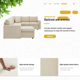 7 - Seater Sofa, Large U - Shaped Modular Sectional Sofa, Oversized Pull - Out Sleeper with Storage 93263958