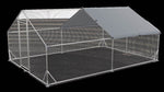 ZUN Large Metal Chicken Coop Walk-in Poultry Cage Hen Run House Rabbits Habitat Cage Spire Shaped Coop 04013074