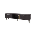 ZUN Dragon Tv Stand with 2 Doors and Open Storage, Wengue B128P263715