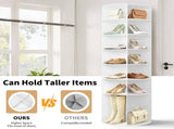 7-tier, 360&deg rotating wood-plastic composite shoe rack, 60*60*184cm, white 36049742