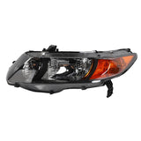 2pcs Front Left Right Headlights for Honda Civic 2006-2011 2dr Coupe Models Only Black 91407748