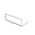 ZUN Smart Table Fridge, Multifunctional Coffee Table with Cooler and Frozen W1241122697