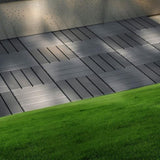 DIY friendly, easy to clean interlocking deck tiles, 11.8"x11.8" patio flooring 44 pieces per 12541963