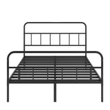 Metal Platform Bed frame with Headboard, Sturdy Metal Frame, No Box Spring Needed W578P147731