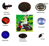 ZUN Kids Motorcycle Ride-On Motorcycle 3-Wheels Battery Powered Motorbike Rechargeable 12 V kids ride on W1760P252056