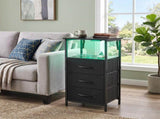 3-Drawer Melamine-Faced Particleboard Nightstand Storage Cabinet 03100823