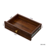 Fold-Out Convertible Writing Table, Desk Cabinet with shelf and drawer Multi-Function Home Office W331P256910