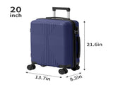 PP Trolley Case 20in 24in 28in 3PCS Suitcase Set Navy Blue 11758724