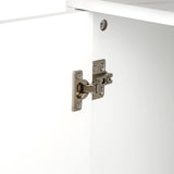 TREXM Modern sideboard with Four Doors, Metal handles & Legs and Adjustable Shelves Kitchen Cabinet WF295368AAK