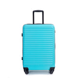 3 Piece Luggage Sets ABS Lightweight Suitcase with Two Hooks, Spinner Wheels, TSA Lock, 41310165