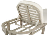 TREXM Outdoor Chaise Lounge, Premium Acacia Wood Patio Recliner with Arched Backrest, 5-Position N715P403786E