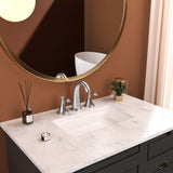 2 Handle Widespread Bathroom Faucet 3 Hole, with Pop Up Drain and 2 Water Supply Lines, Brushed W124379953