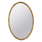 24" x 36" Oval Wall Mirror with Wood Frame, Farmhouse Wood Mirror for Bathroom Entryway Console Lean W2078126447