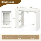 White Computer Desk with Bookshelf 02690440