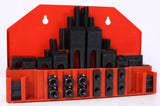 58Pc T-Slot Clamping Kit Mill Machinist Set With T-slot cleaner and Tightening Wrench W465P215022