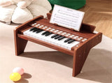 25 Keys Mini Digital Piano for Kids Age 3, Lighted Teaching Mode with 6 Tones & 15 Demo Songs-Brown 73025017