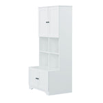 ZUN Tall and Wide Bathroom Floor Storage Cabinet, Bathroom Storage Unit, Freestanding Cabinet with 4 92771951