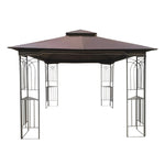 ZUN 10x10 Outdoor Patio Gazebo Canopy Tent With Ventilated Double Roof And Mosquito net 32388179