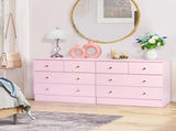 Modern Simple 4-Drawer Dresser Nightstand PINK 03881898
