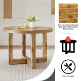 A modern and practical circular dining table. Made of MDF tabletop and wooden MDF table legs. W1151P146793