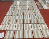 12*12 Waterjet marble,White Gold 2 color, marble, for floor and wall,polished marble tile, W1696P262346