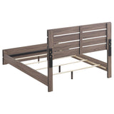 Barrel Oak Slatted Headboard Queen Panel Bed B062P145514