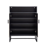ZUN 5-Tier Shoe Storage Cabinet, Wooden Shoe Cabinet with Doors Modern Shoe Organizer with Open Shelves W1321P151573